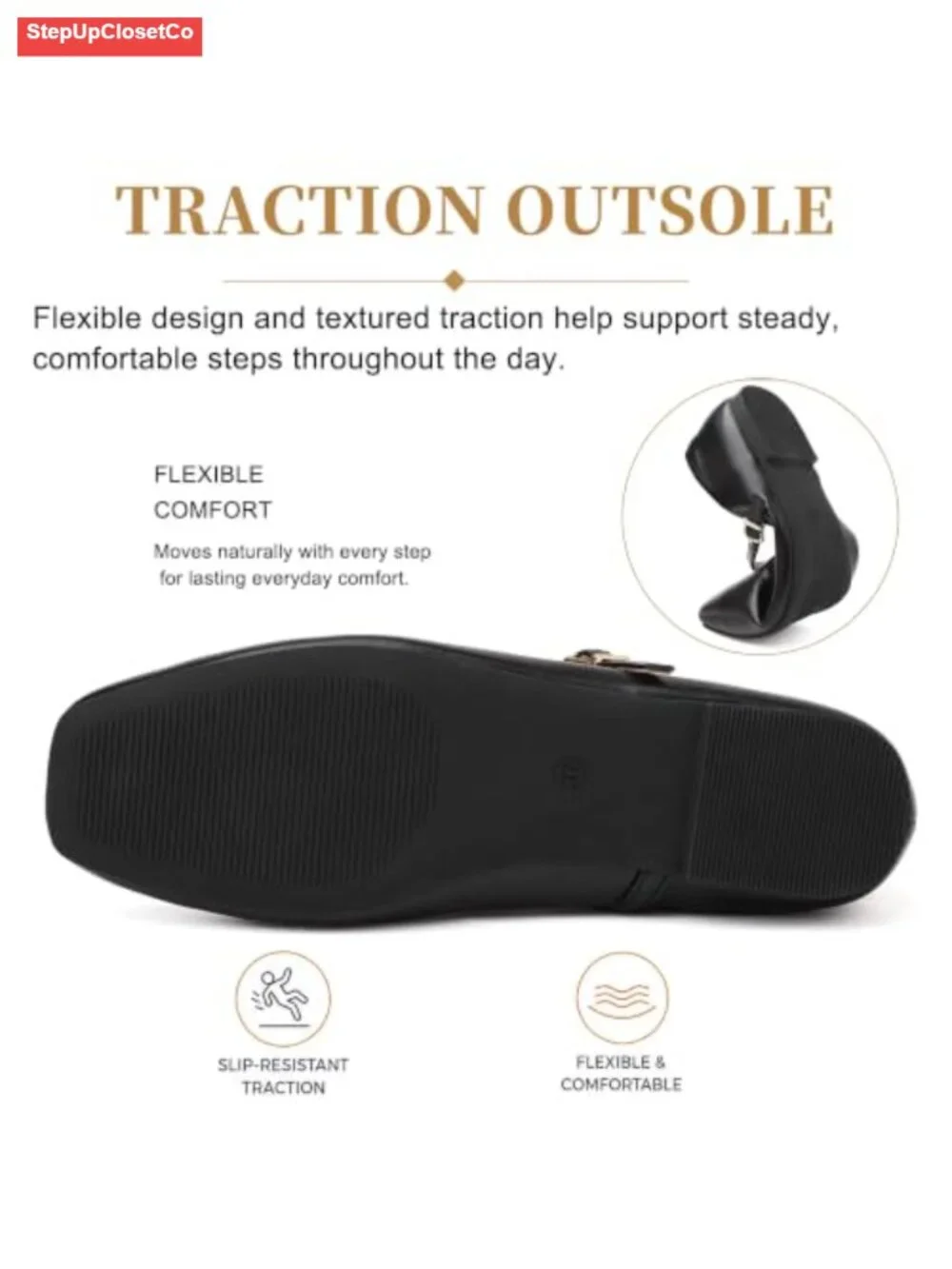 Women's Mary Jane Ballet Flats Square Toe Adjustable Strap Dress Shoes